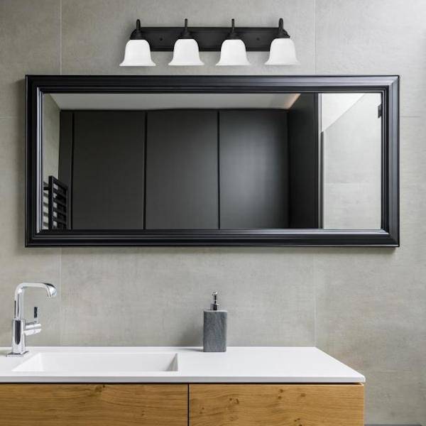 4 Light Matte Black Wall Light Fixture 4