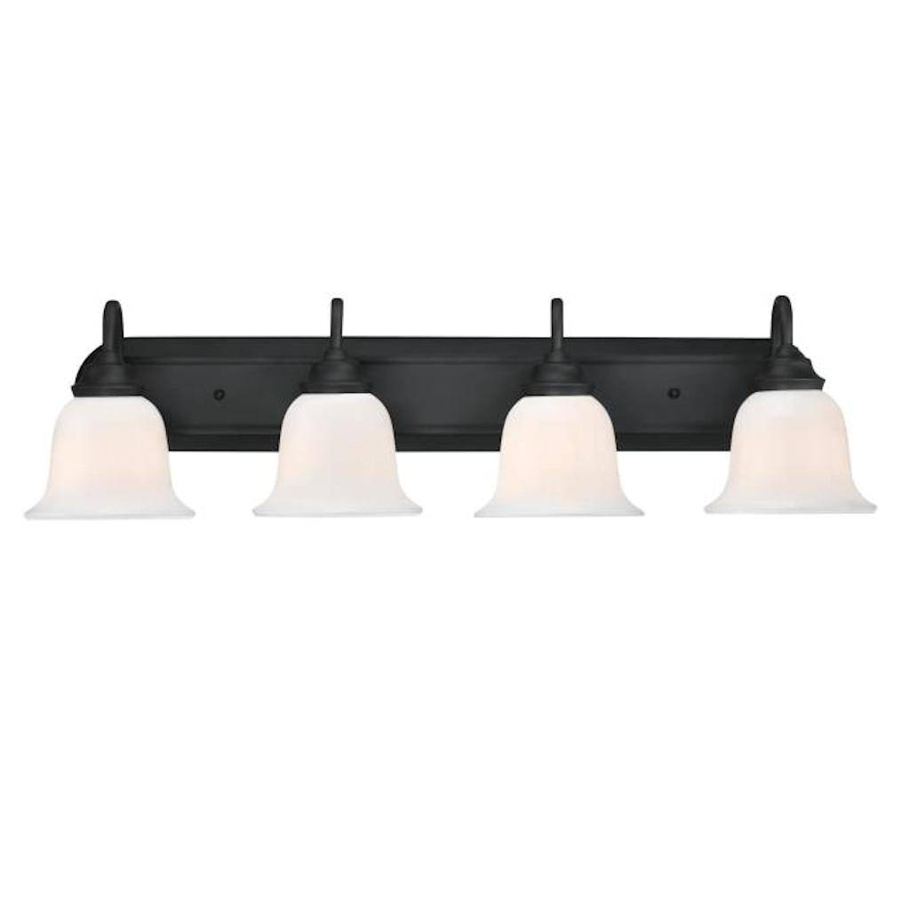 4 Light Matte Black Wall Light Fixture 1