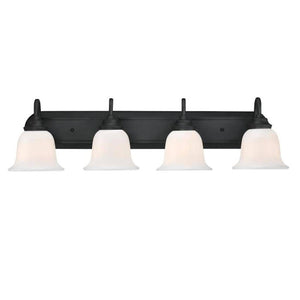 4 Light Matte Black Wall Light Fixture 1