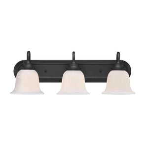 3 Light Matte Black Wall Fixture 1