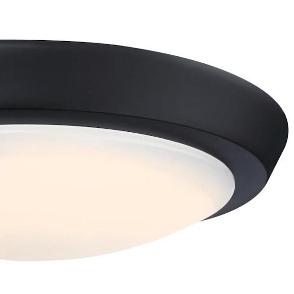 11" 20 watt 3000K Natural White Matte Black Dimmable LED Flush Mount Ceiling Light Fixture 3