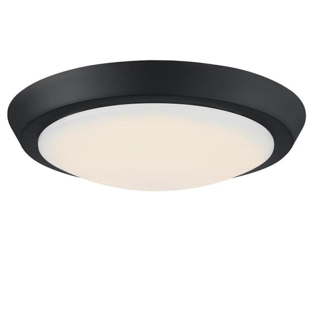 11" 20 watt 3000K Natural White Matte Black Dimmable LED Flush Mount Ceiling Light Fixture 1