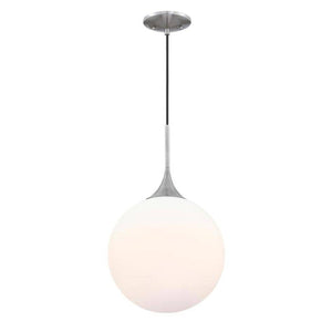 1 Light 12 watt 3000K Natural White Brushed Nickel Dimmable LED Pendant Light Fixture 1