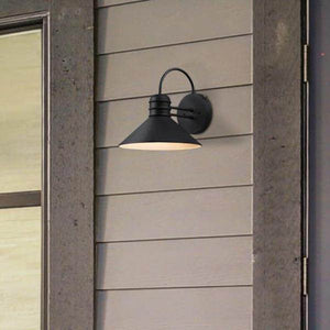 Textured Black Dusk to Dawn Outdoor Wall Fixture 3