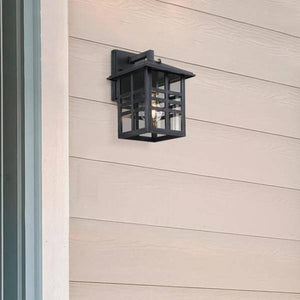 1 Lamp Polycarbonate Black Clear Wall Light Fixture 3