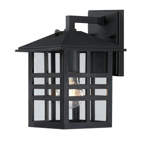 1 Lamp Polycarbonate Black Clear Wall Light Fixture 1