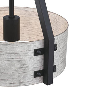 1 Lamp Matte Black/Antique Ash Pendant Light Fixture 2