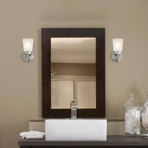 1 Light Brushed Nickel Frosted Wall Light Fixture 3