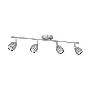 4 Light 7 watt 3000K Natural White Brushed Nickel LED Track Light Kit 3