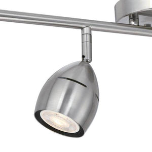 4 Light 7 watt 3000K Natural White Brushed Nickel LED Track Light Kit 4