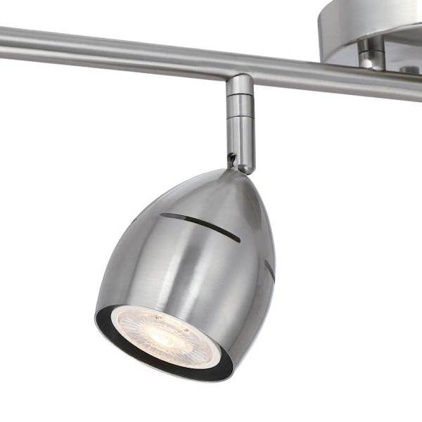 4 Light 7 watt 3000K Natural White Brushed Nickel LED Track Light Kit 4
