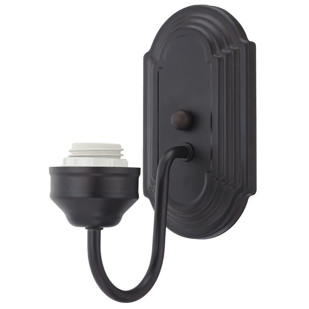 1 Light (Medium Screw Base) 4" Oil Rubbed Bronze Finish Wall Light Fixture 1
