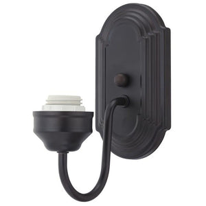 1 Light (Medium Screw Base) 4" Oil Rubbed Bronze Finish Wall Light Fixture 1