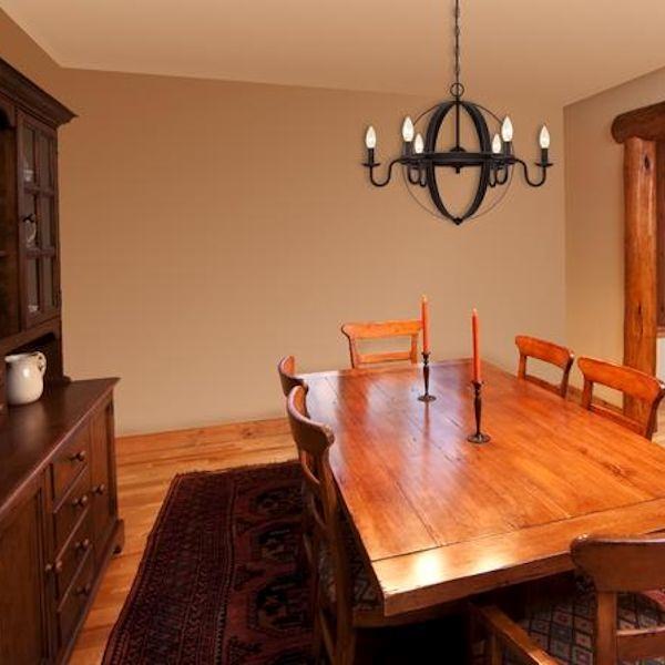 6 Light Oil Rubbed Bronze Ceiling Light Fixture 2