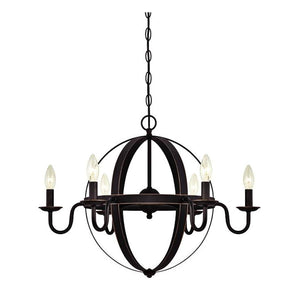 6 Light Oil Rubbed Bronze Ceiling Light Fixture 1