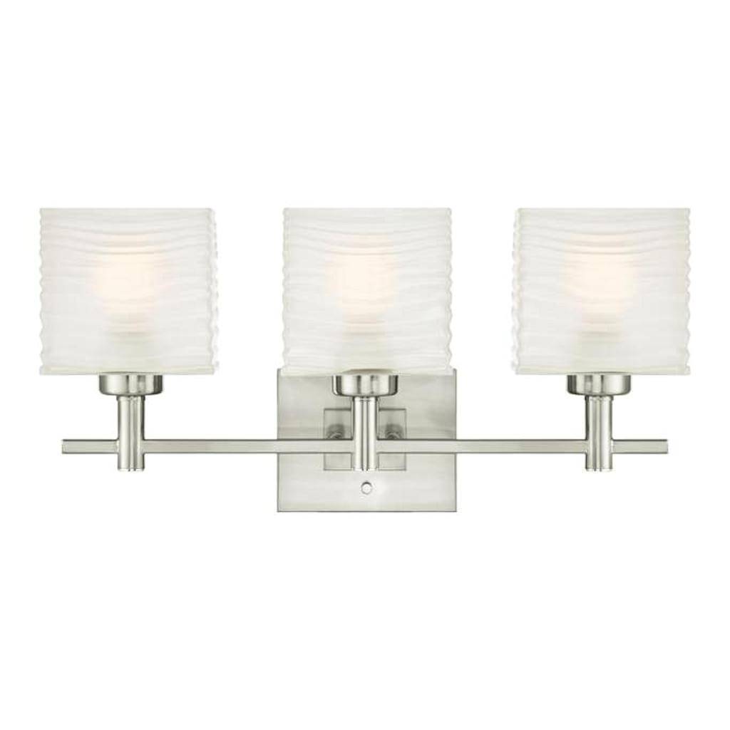 3 Light Brushed Nickel Indoor Wall Fixture 1
