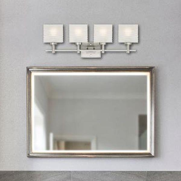 4 Light Brushed Nickel Wall Light Fixture 2