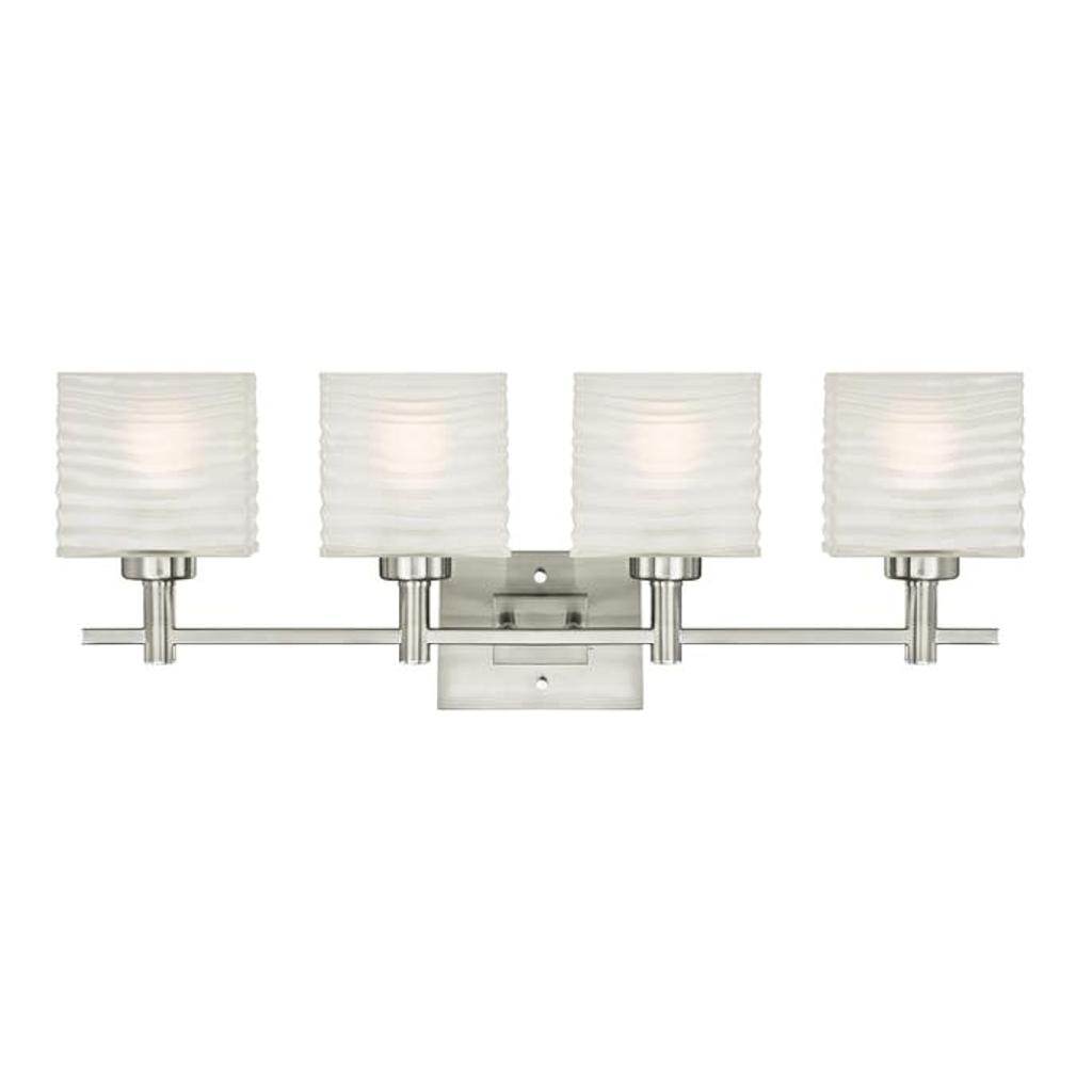 4 Light Brushed Nickel Wall Light Fixture 1