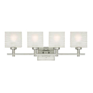 4 Light Brushed Nickel Wall Light Fixture 1