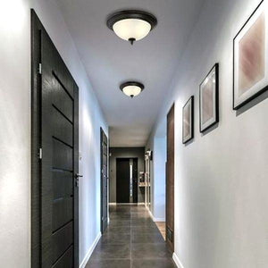 2 Light Amber Bronze Ceiling Light Fixture 2