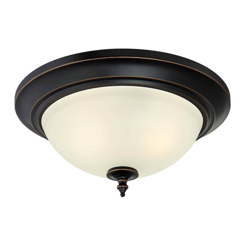 2 Light Amber Bronze Ceiling Light Fixture 1