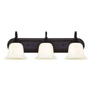 3 Light Amber Bronze Indoor Wall Fixture 1