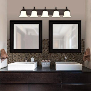 5 Light Amber Bronze Wall Light Fixture 2