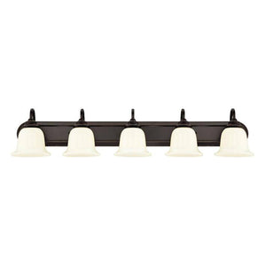 5 Light Amber Bronze Wall Light Fixture 1