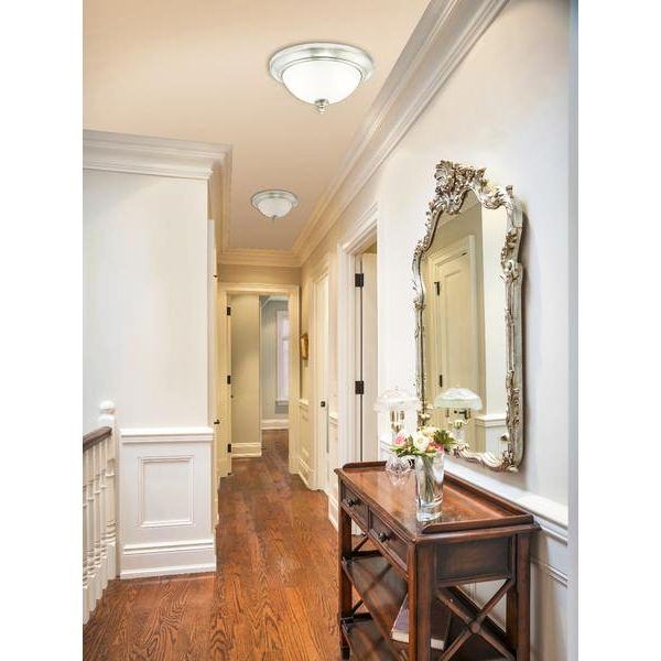 2 Light Brushed Nickel Ceiling Light Fixture 2