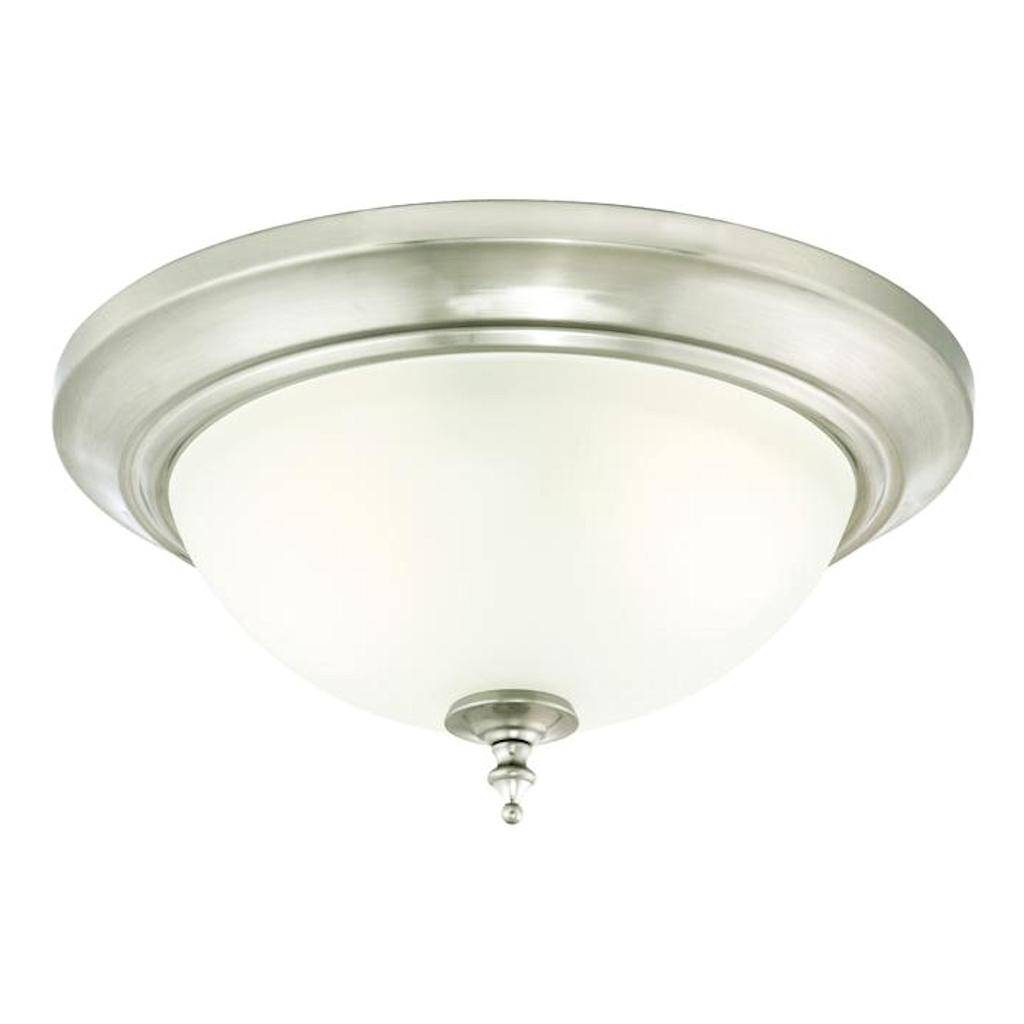 2 Light Brushed Nickel Ceiling Light Fixture 1