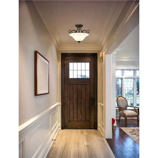 2 Light Oil Rubbed Bronze Semi-Flush Ceiling Light Fixture 2
