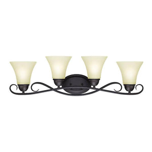 4 Light Oil Rubbed Bronze Wall Light Fixture 1