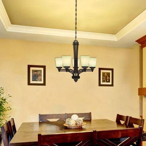 5 Light Oil Rubbed Bronze Chandelier Light Fixture 2