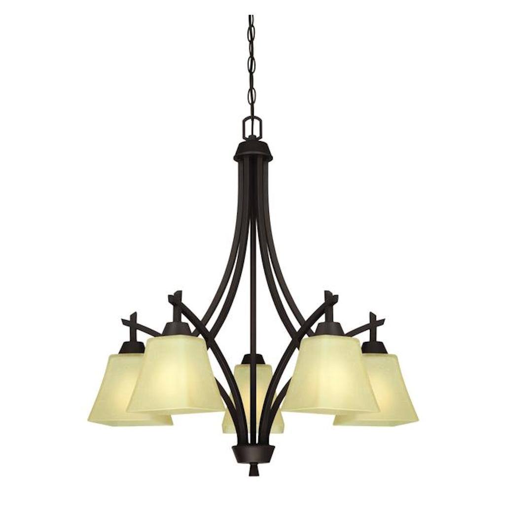 5 Light Oil Rubbed Bronze Chandelier Light Fixture 1