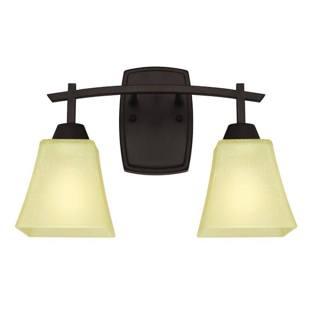 2 Light Oil Rubbed Bronze Wall Light Fixture 1