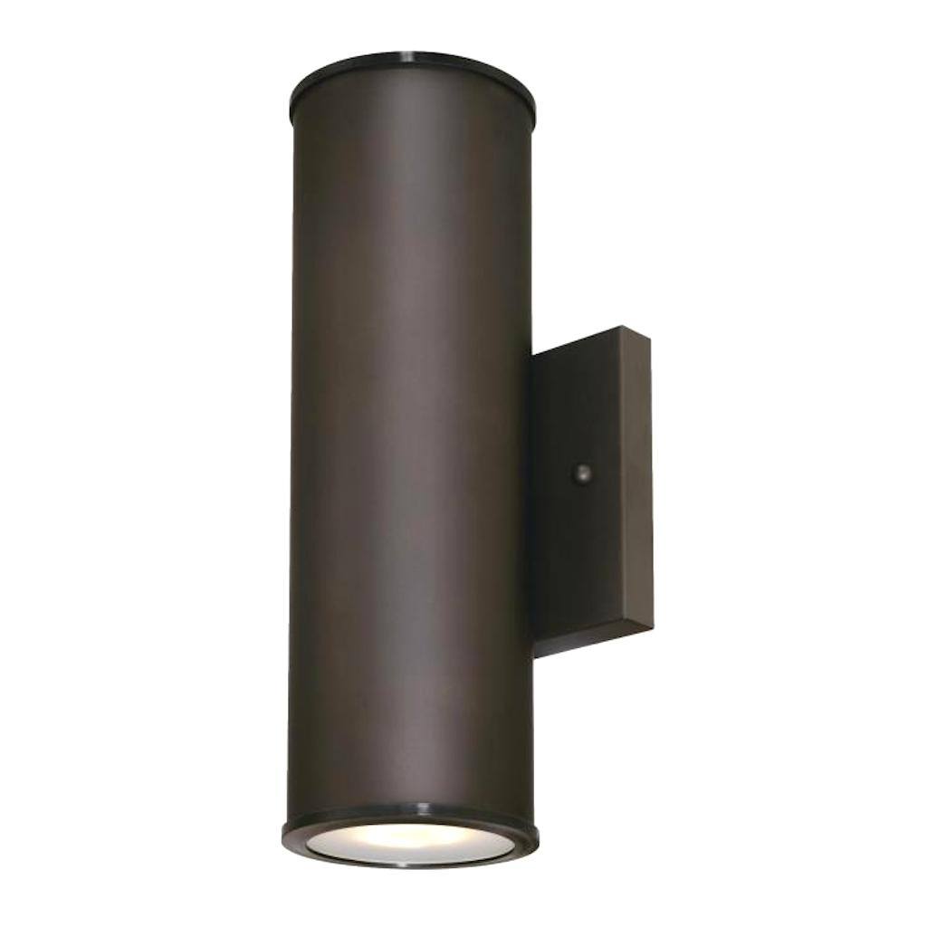 2 Light Up and Down Oil Rubbed Bronze Frosted Glass Lens LED 1