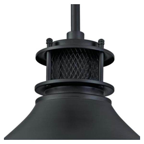 1 Light Matte Brushed Gun Metal Shade Adjustable Pendant Light Fixture 3