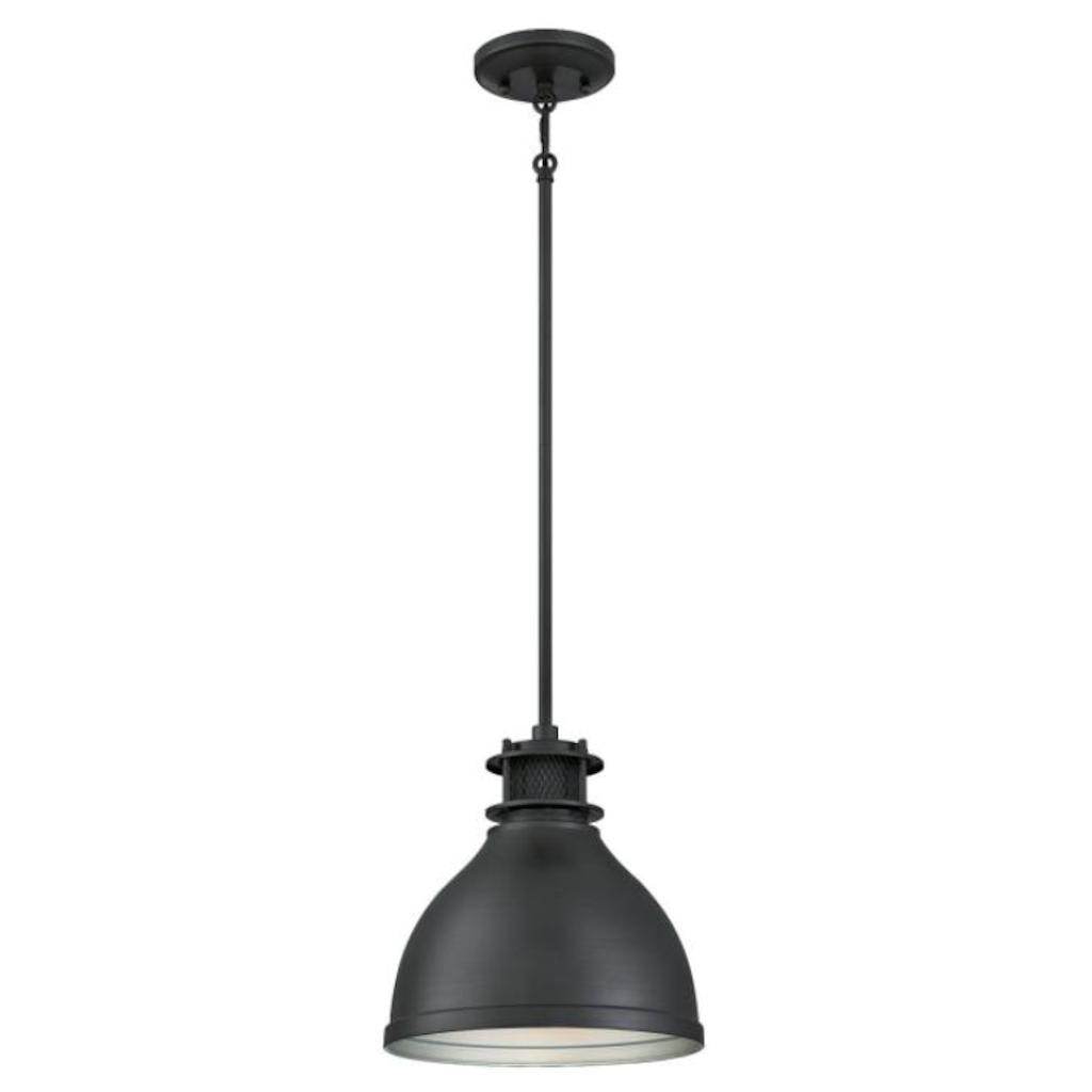 1 Light Matte Brushed Gun Metal Shade Adjustable Pendant Light Fixture 1