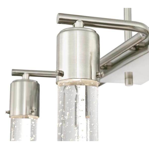 6 Light 38 watt 3000K Natural White Brushed Nickel Dimmable LED Chandelier 4