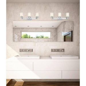 3 Light Chrome Glass Shades Wall Light Fixture 2