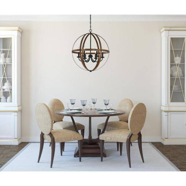 6 Light Oil Rubbed Bronze Chandelier Light Fixture 2