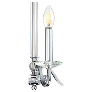 5 Light Chrome with Clear Glass Accents Chandelier Light Fixture 3