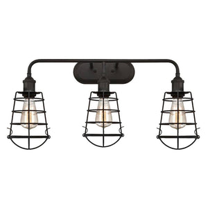 3 Light (Medium Screw Base) Oil Rubbed Bronze Wall Sconce Light Fixture 1