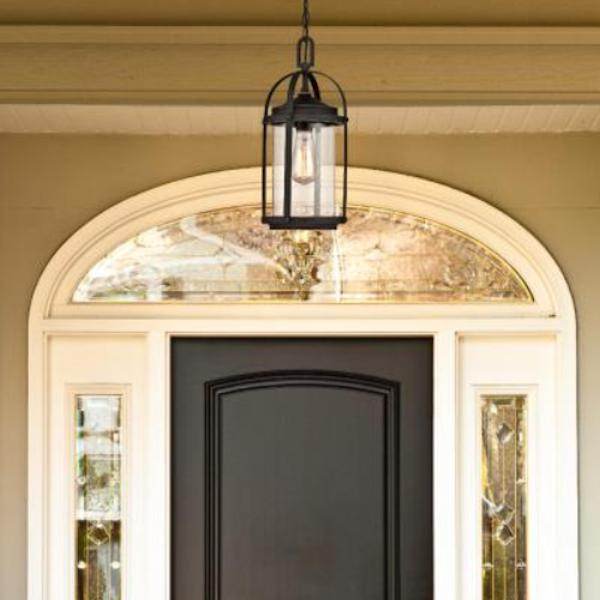 1 Light Oil Rubbed Bronze Outdoor  Pendant Fixture 2