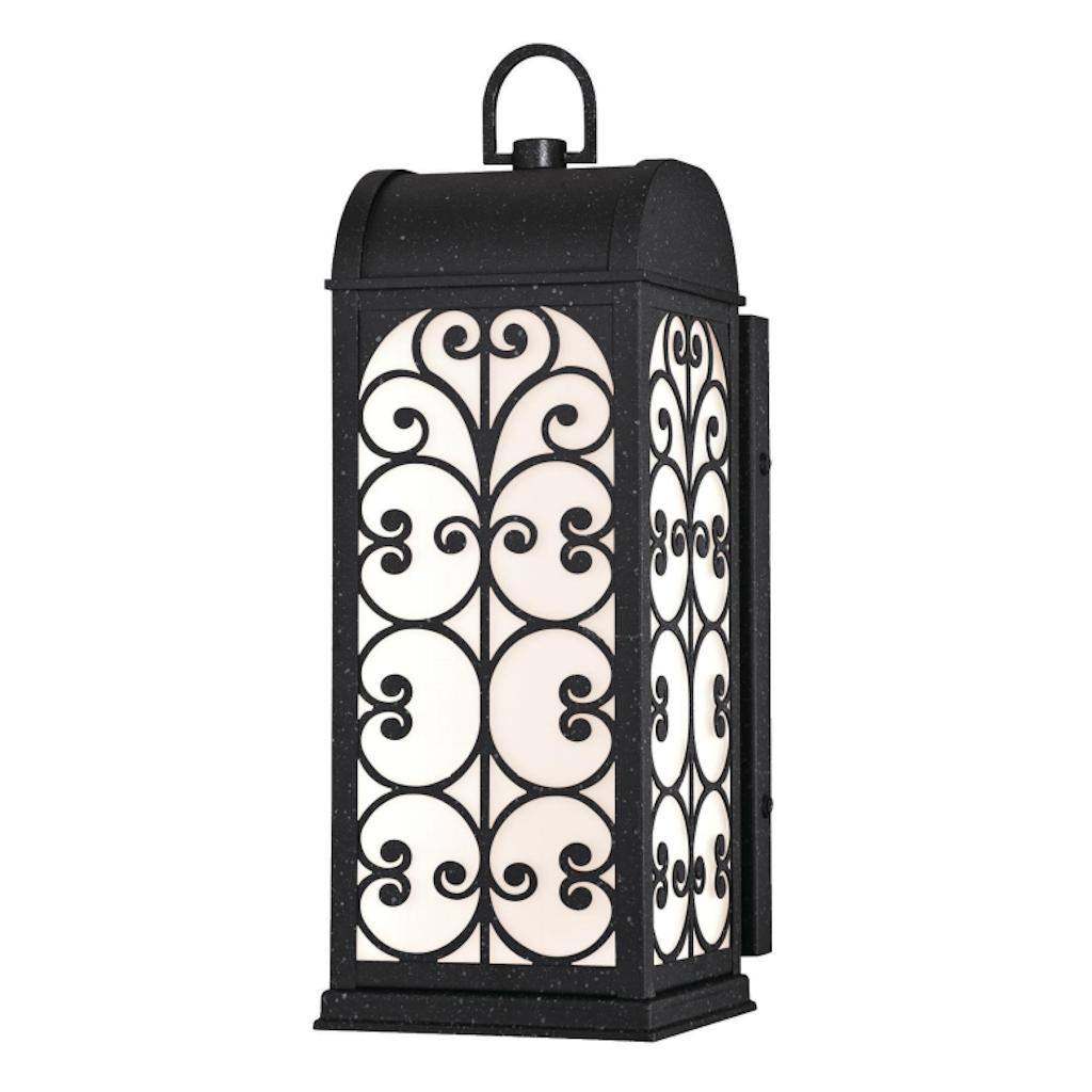 1 Light 16 watt Textured Iron Finish with Frosted Glass 2700K LED Outdoor 1