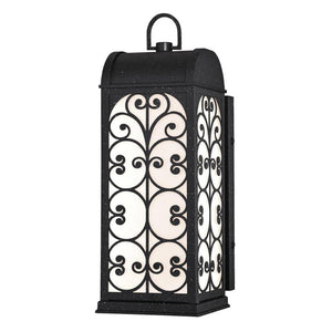 1 Light 16 watt Textured Iron Finish with Frosted Glass 2700K LED Outdoor 1