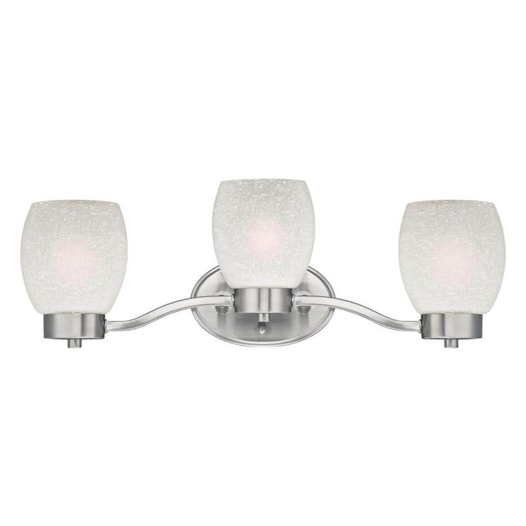 3 Light Brushed Nickel Indoor Wall Fixture 1