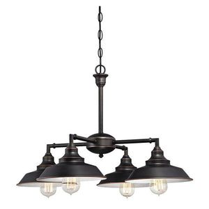4 Light Indoor Convertible Chandelier/Semi-Flush Ceiling Fixture 1