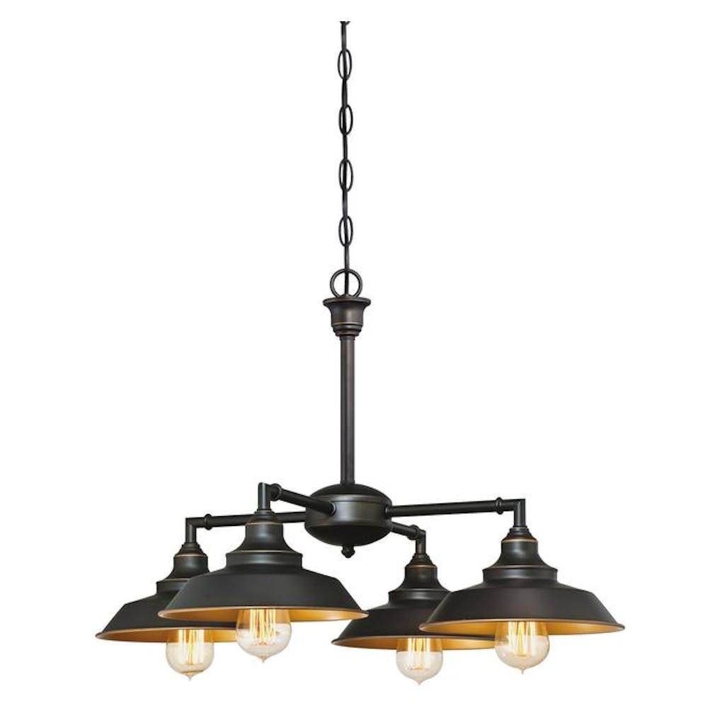 4 Light Oil Rubbed Bronze with Highlights Metallic Bronze Interior 1