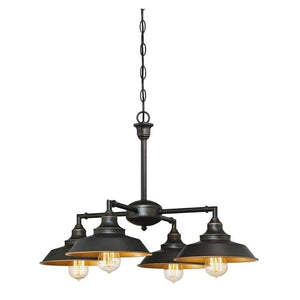 4 Light Oil Rubbed Bronze with Highlights Metallic Bronze Interior 1